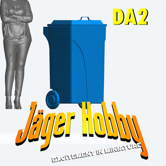 DA2 – 1/43 Scale Model Modern European Style Wheelie Bin