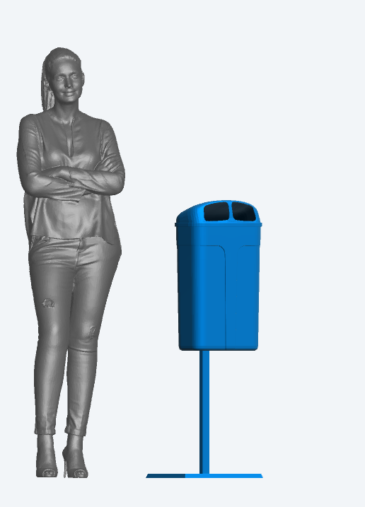 DA3 – Model Multi-Scale Modern Park / Pavement / Street Bin