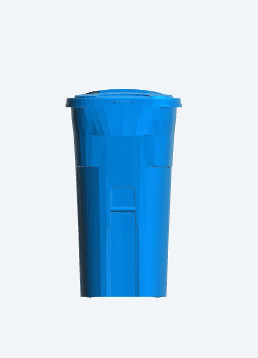 DA4 – Scale Model Diorama UK Spec Wheelie Recycling Bin