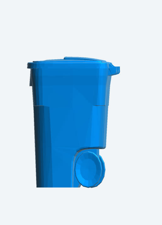 DA4 – Scale Model Diorama UK Spec Wheelie Recycling Bin