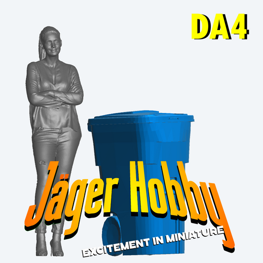 DA4 – Scale Model Diorama UK Spec Wheelie Recycling Bin