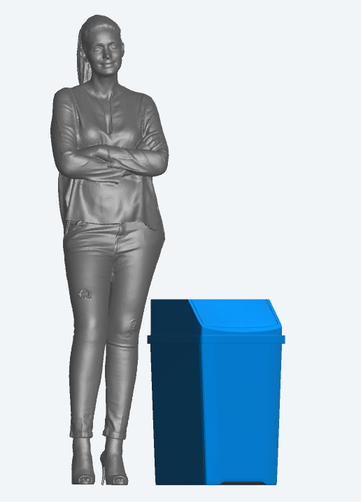 DA5 – Scale Model Kitchen / Office Swing Bin