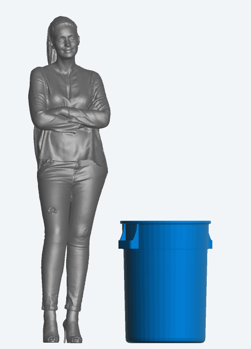 DA6 – 1/72 Multi Scale Model Plastic Rubbish Waste Bin