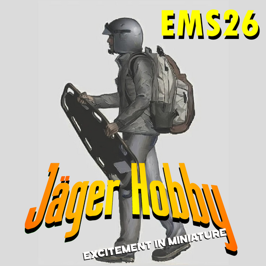 EMS26 – 1/72  Firefighter / EMT Carrying Spine Board with Large Rucksack