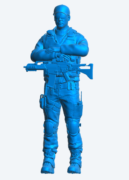 EMS 13 – Armed Police Officer Model Figure (Arms Crossed, Standing Pose)