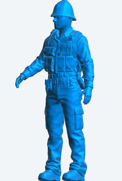 EMS15 – Modern UK Police Officer Scale Model Figure (Standing Pose)