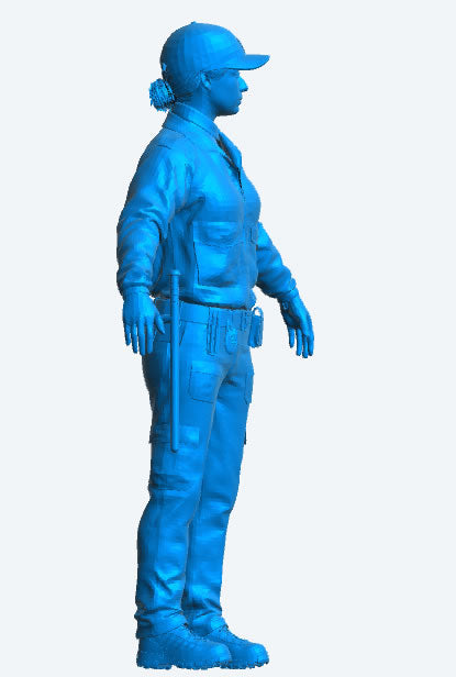 EMS16 – Female Police Officer with Outstretched Arms Forming a Barrier Available in 1/76, 1/64, 1/43, 1/35, 1/32, 1/24, and 1/18 scales