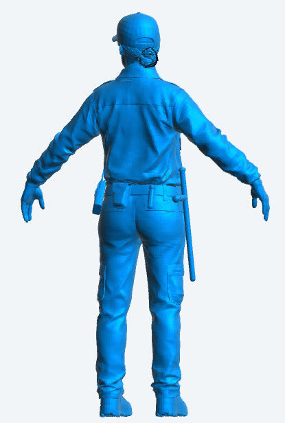 EMS16 – Female Police Officer with Outstretched Arms Forming a Barrier Available in 1/76, 1/64, 1/43, 1/35, 1/32, 1/24, and 1/18 scales