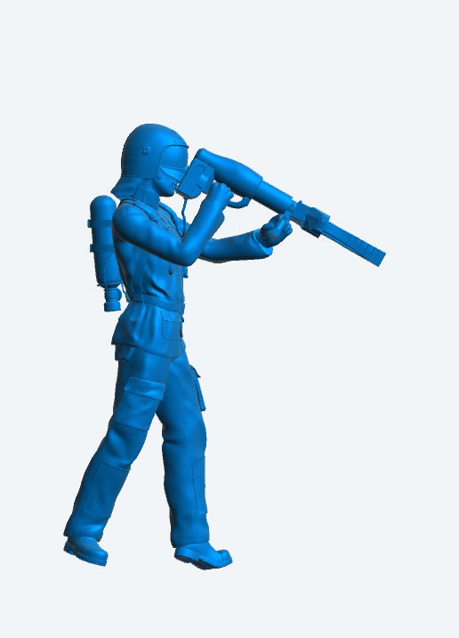 EMS21 – Modern Firefighter Rescue Crew with Electric Ram Available in 1/76, 1/64, 1/43, 1/35, 1/32, 1/24, and 1/18 scales