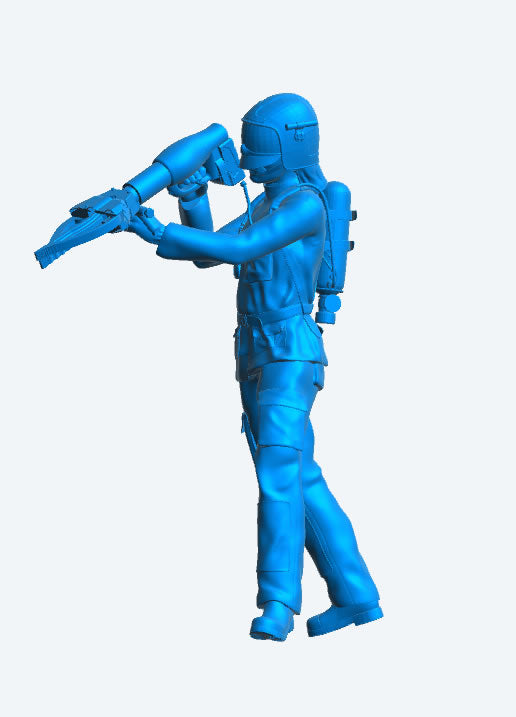 EMS21 – Modern Firefighter Rescue Crew with Electric Ram Available in 1/76, 1/64, 1/43, 1/35, 1/32, 1/24, and 1/18 scales