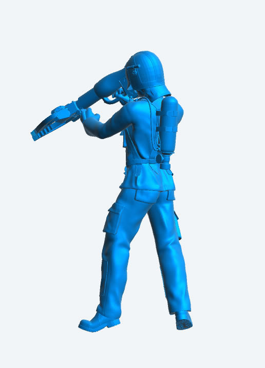 EMS21 – Modern Firefighter Rescue Crew with Electric Ram Available in 1/76, 1/64, 1/43, 1/35, 1/32, 1/24, and 1/18 scales