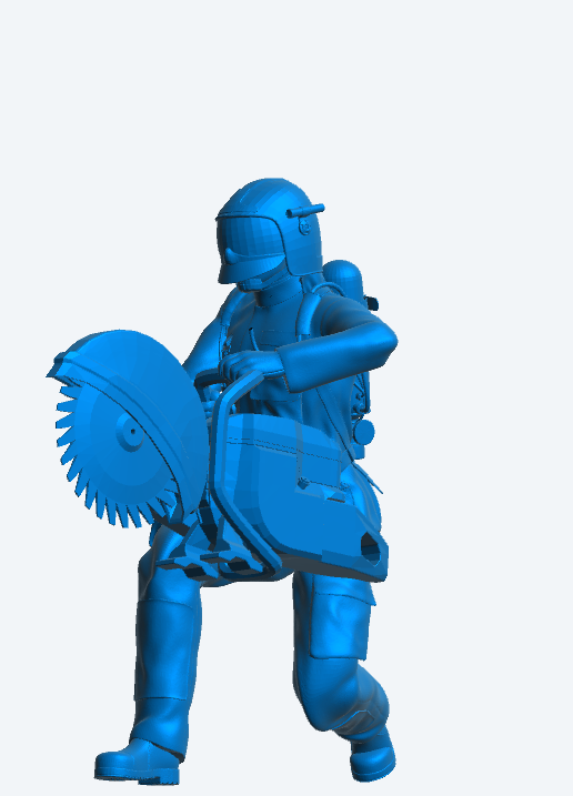 EMS22 – Rescue Firefighter with Large Stihl Chop Saw   1/76, 1/64, 1/43, 1/35, 1/32, 1/24 1/18