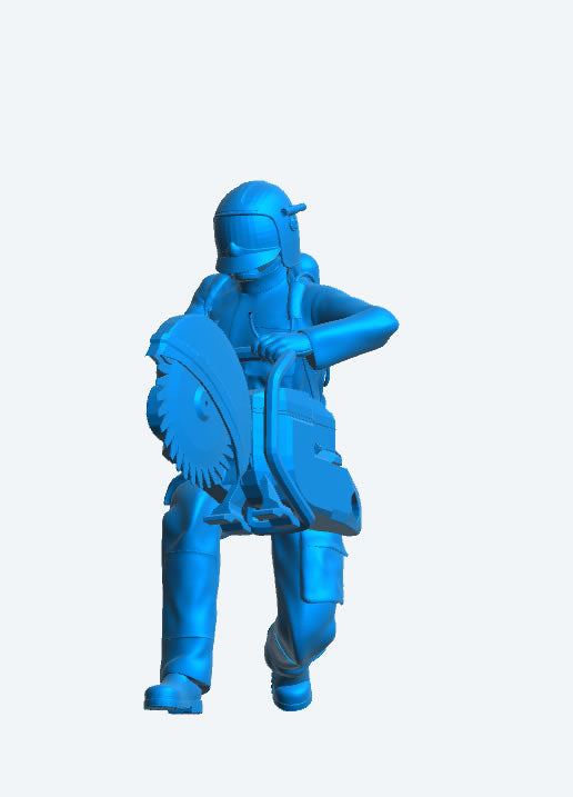 EMS22 – Rescue Firefighter with Large Stihl Chop Saw   1/76, 1/64, 1/43, 1/35, 1/32, 1/24 1/18