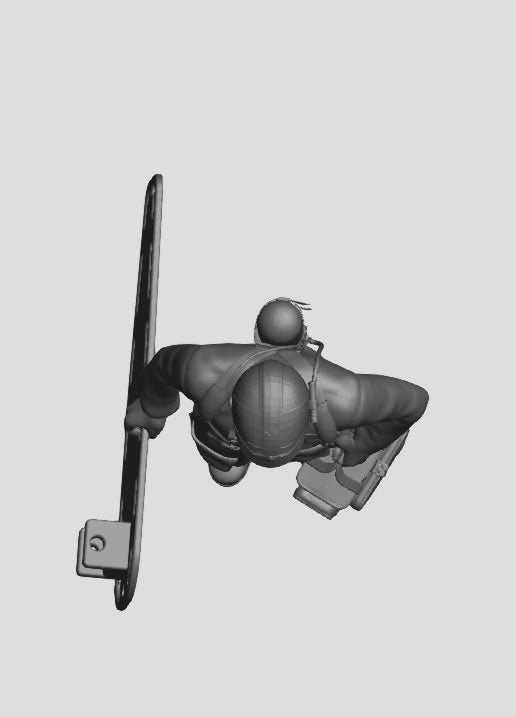 EMS25 – EMT Technician with Spine Board and First Aid Bag 1/18 1/14 scale figure