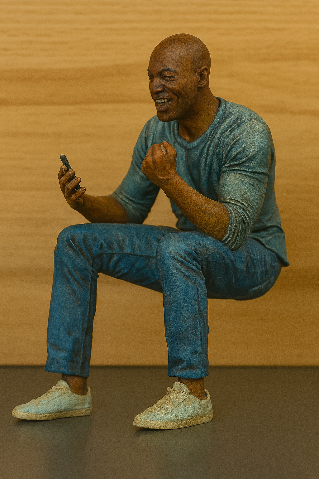 Scale Seated Driver/Passenger Figure – Afro-Caribbean Crew Member