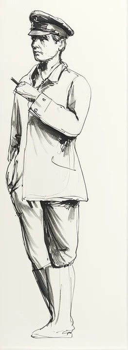 Edwardian Naval Officer Smoking – Scale Model Figure M27