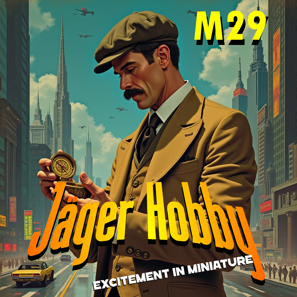 Scale Model Early to Mid-20th Century Gentleman with Compass M29