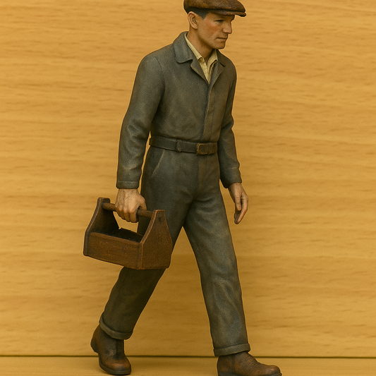 cale Model Early 20th Century Engineer Workman Figure