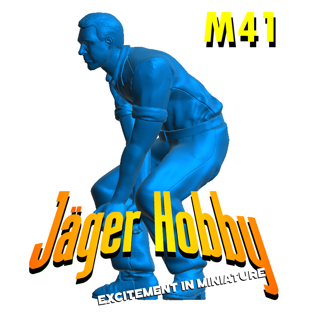 M41 – 1:72 Male Worker Holding multi Scale Model Figure