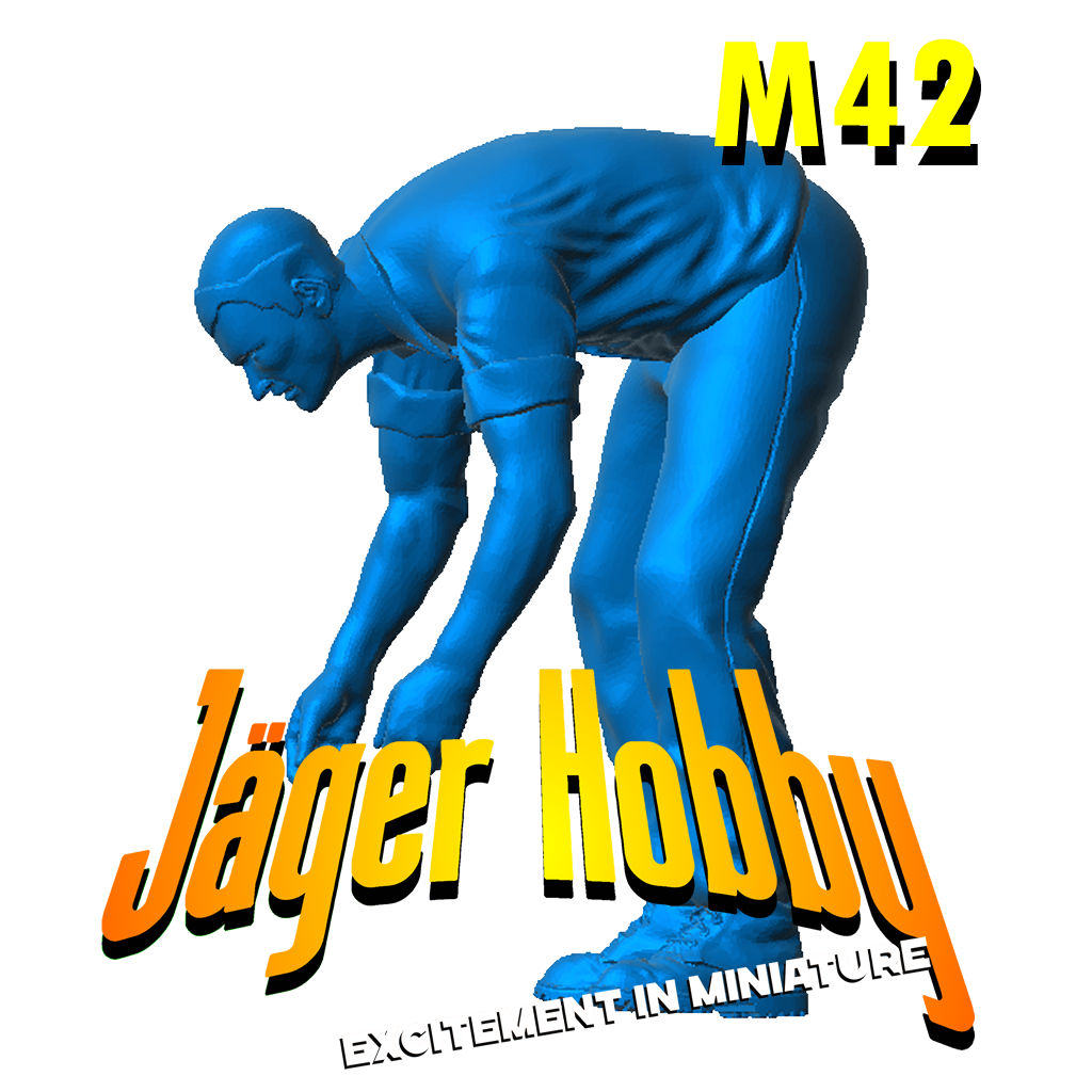 M42 Workman Bending Over – Scale Model Figure