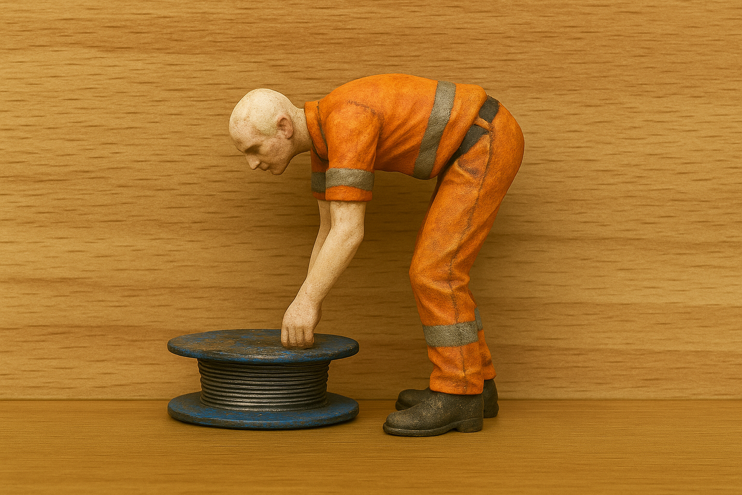 M42 Workman Bending Over – Scale Model Figure