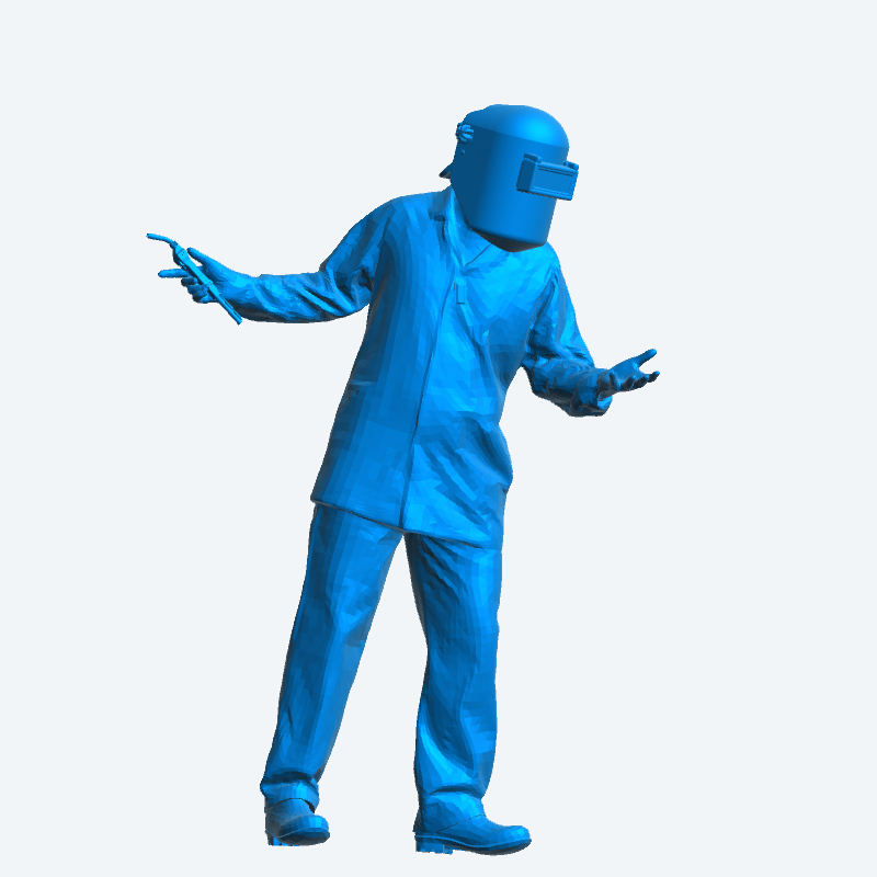 M45 – Male Welder in Work Clothes | 1:43 Scale Model Figure
