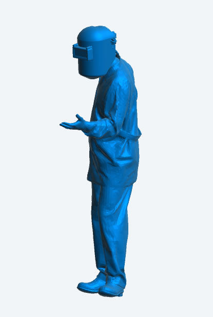 M45 – Male Welder in Work Clothes | 1:43 Scale Model Figure