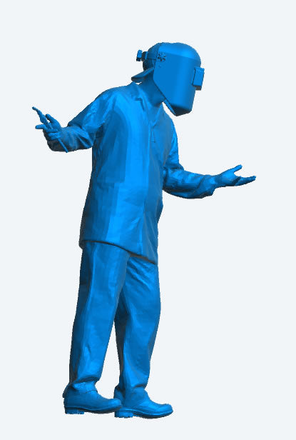 M45 – Male Welder in Work Clothes | 1:43 Scale Model Figure