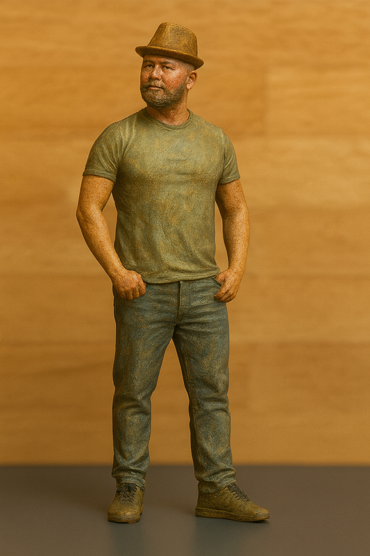 M73  modern 1/18 any scale Male Figure Wearing  Hat