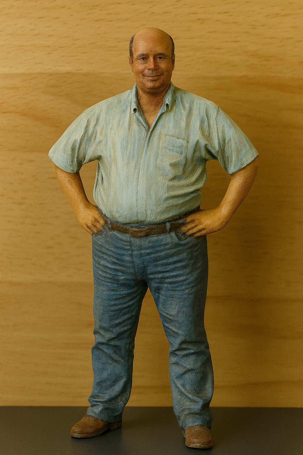 M7 Scale Model Figure — Older Man, Casual Pose