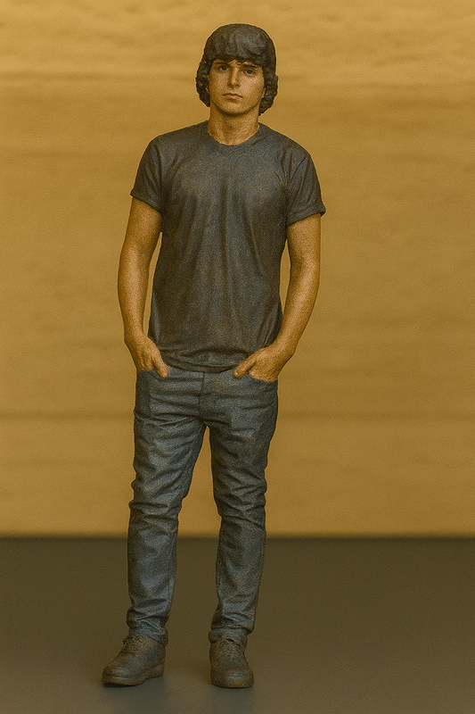 M90 – Casual Young Male Scale Model Figure (15mm–150mm)