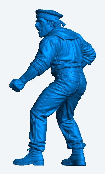 N78 Late Victorian Royal Navy Sailor – Action Pose – Unpainted Scale Model Figure