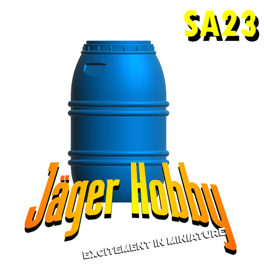 SA23 – Medium-Sized Plastic Barrel For Industrial, Dock, and Utility Dioramas