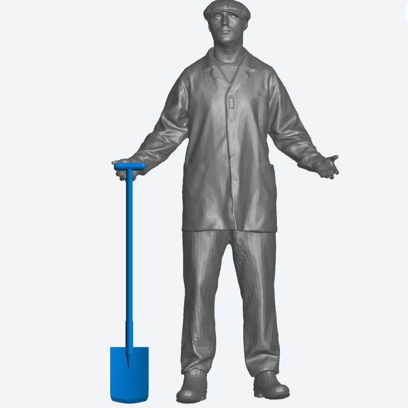 T11 – 1/14 Scale Model T-Handled Spade