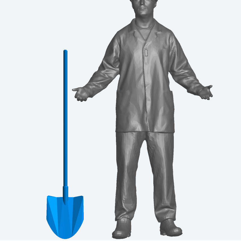 T13 1/24 model Long-Handled Coal Shovel