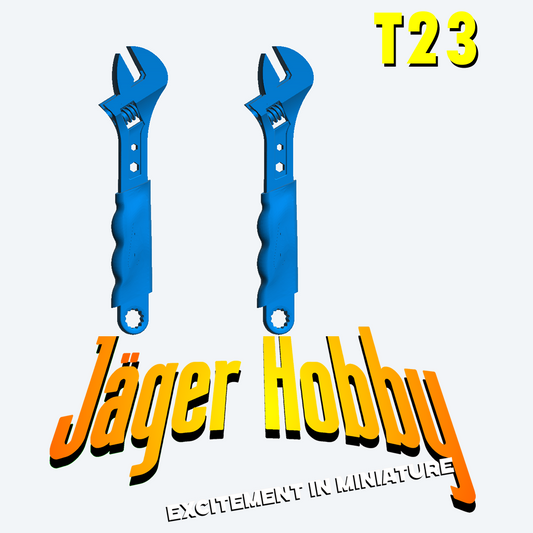 T23 – 1/14 1/18 Adjustable Wrench (Spanner) | Scale Model Tool Accessory