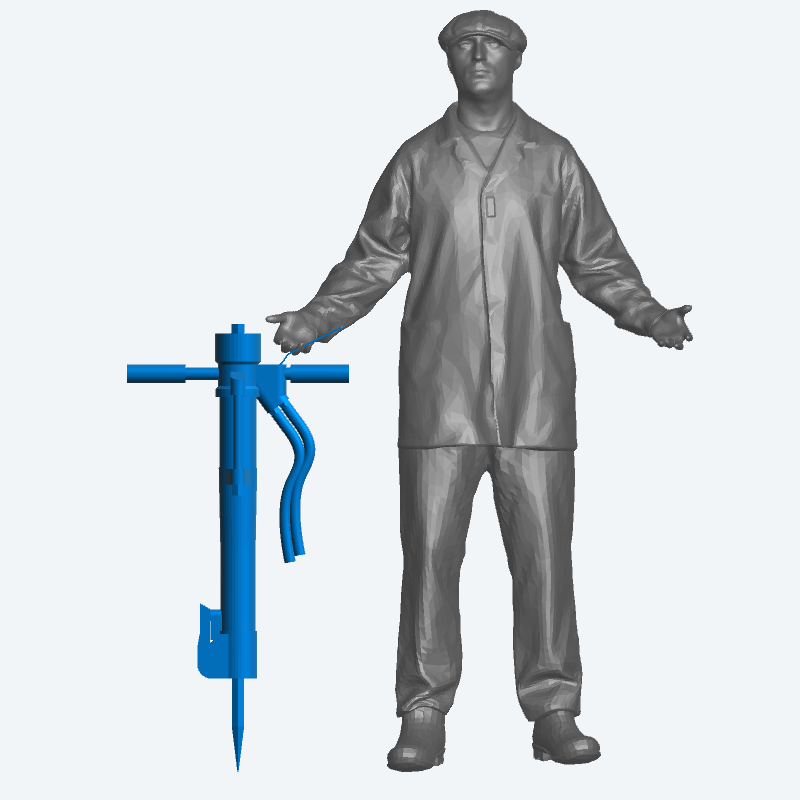 T26 – 1/18 Pneumatic Breaker Jack Hammer for Construction and Utility Dioramas