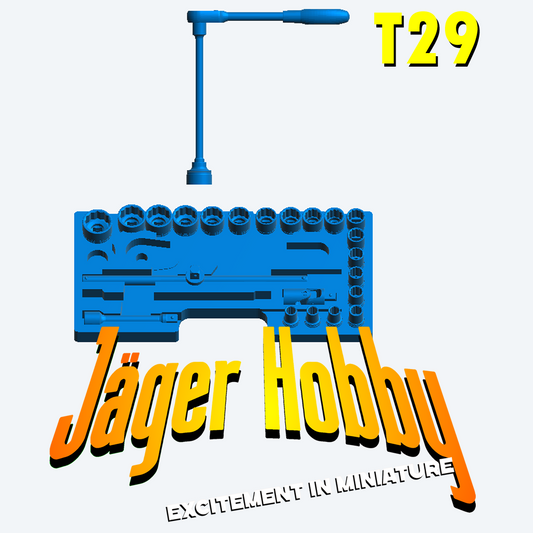 T29 – 1/18 Socket and Ratchet Set for Garage, Maintenance, and Workshop Dioramas