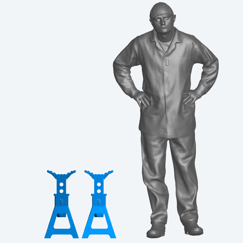 T32 – 1/43 Axle Stands for Garage, Workshop, and Vehicle Repair Dioramas