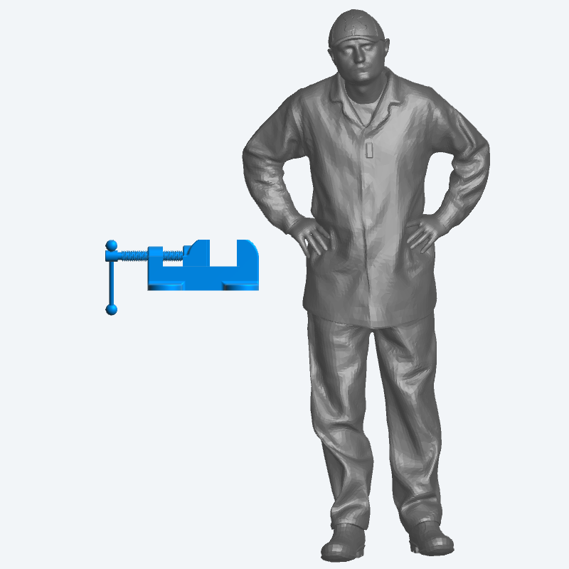 T33 1/14 Bench Vice for Workshop, Toolbench, and Maintenance Dioramas