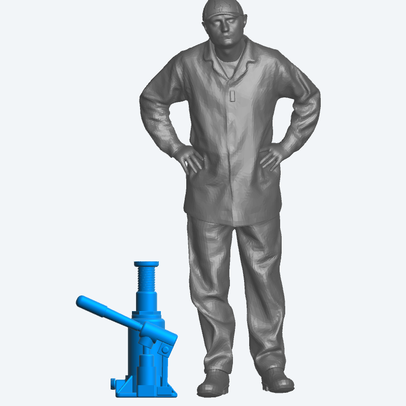 T35 1/18 1/43 Bottle Jack for Automotive, Garage, and Repair Dioramas