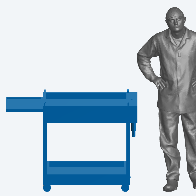T37 – 1/43 1/24 Tool Trolley for Garage, Workshop, and Automotive Dioramas