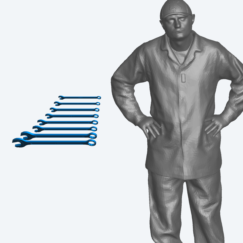 T38 – Spanner for Automotive, Workshop, and Mechanical Dioramas