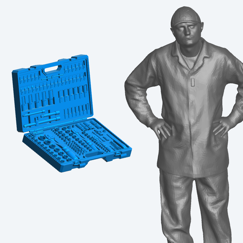 T39 – 1/43 Scale Tool Kit Set for Garage, Workshop, and Automotive Dioramas