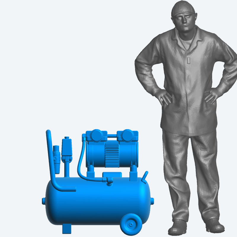 T40 – 1/43 Air Compressor for Workshop, Automotive, and Industrial multi scale Dioramas