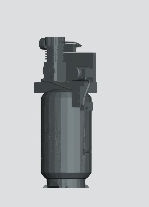 T43 Large Vertical Floor-Mounted Compressor with Air Tank – Scale Model Equipment
