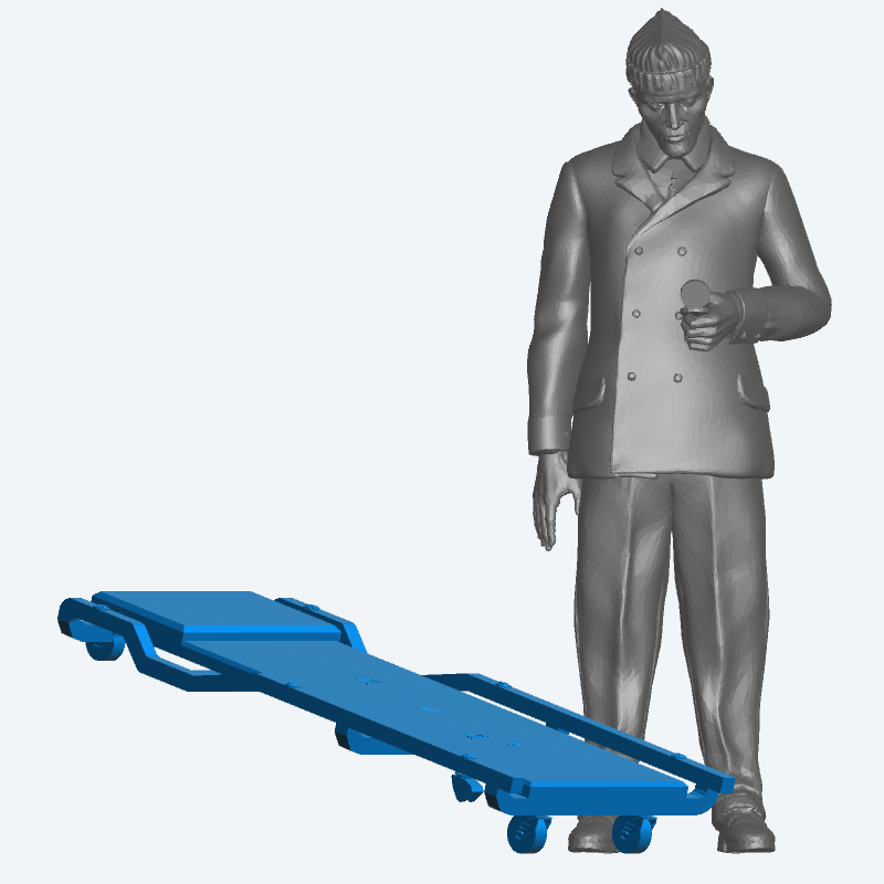 T47 1/43 Mechanic’s Creeper Trolley – Scale Model Workshop Accessory