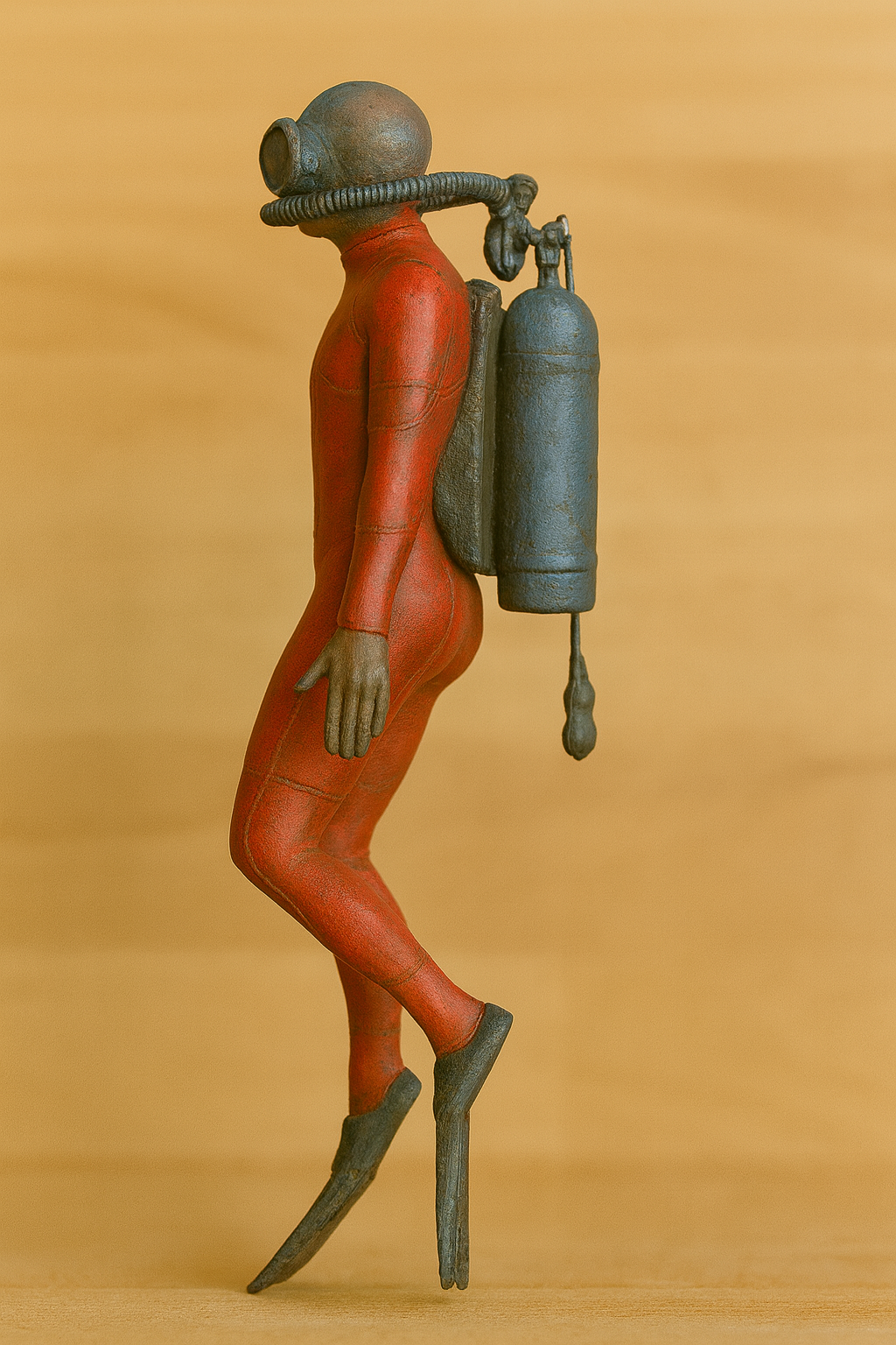 Multi Scale model Scuba Diver – Swimming with Tank, Wetsuit & Fins