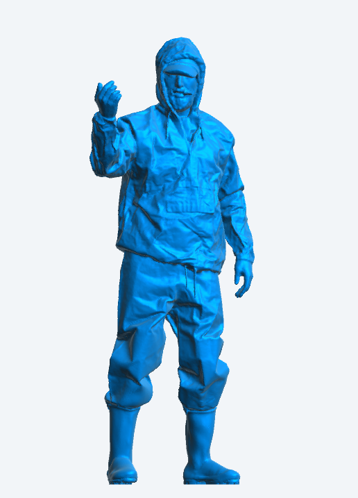 TG44 – Modern Fisherman Deck Crew Figure  Waterproof Gear with Hood Up