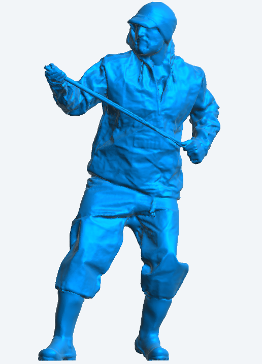 TG45 – Scale Model Boat Crew: Modern Fisherman Hauling a Rope